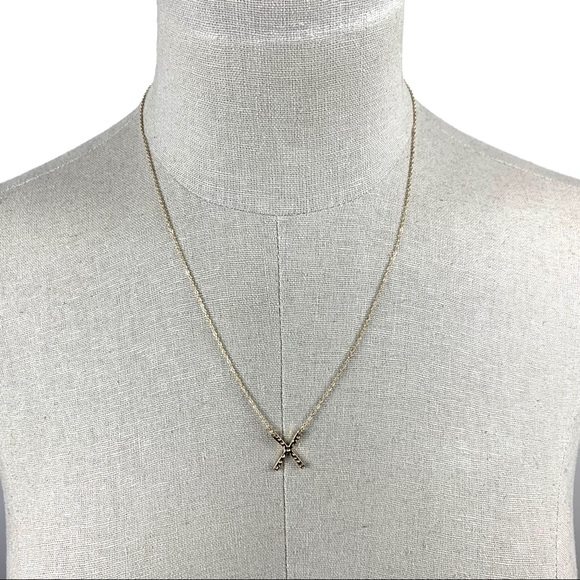 💎 NEW 14k gold plated X shaped necklace - Picture 6 of 8